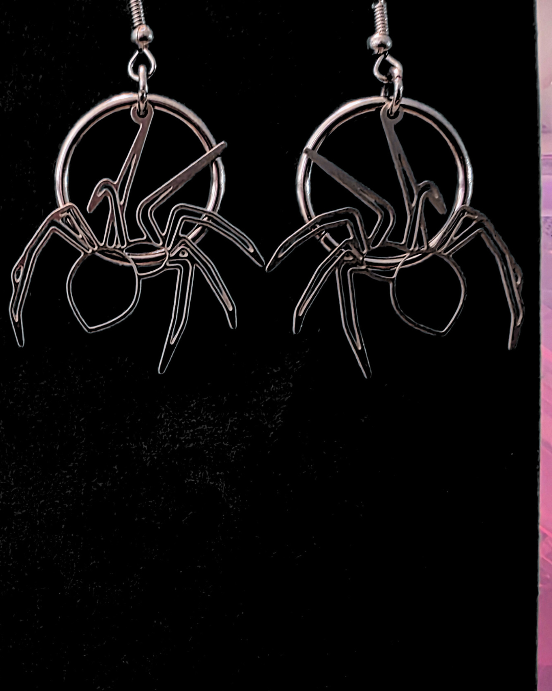 Tunnel Spider Earrings