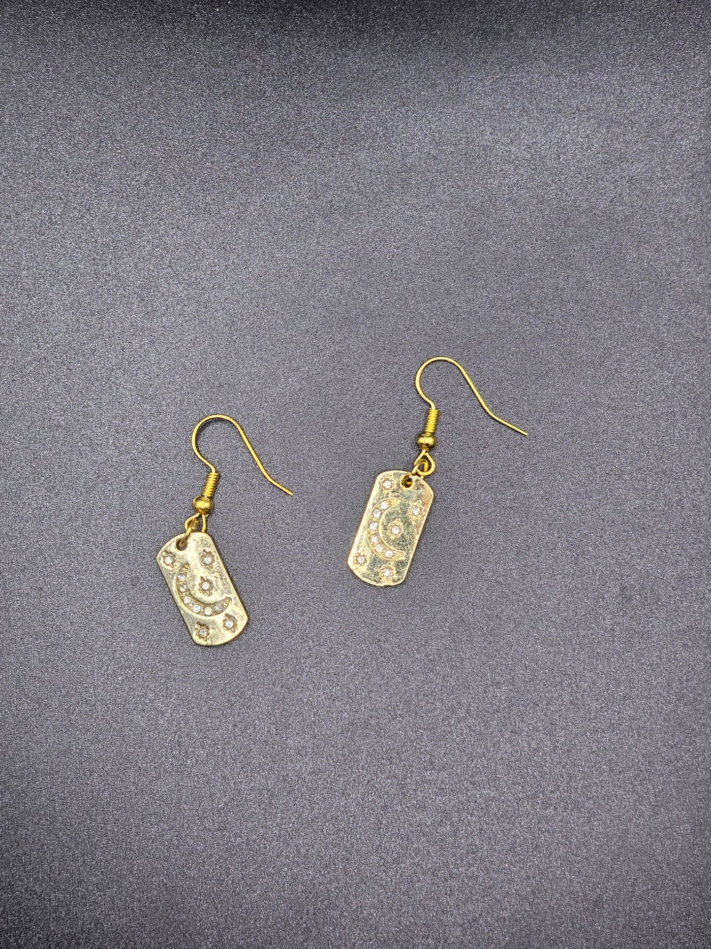 Gold Tag Earrings