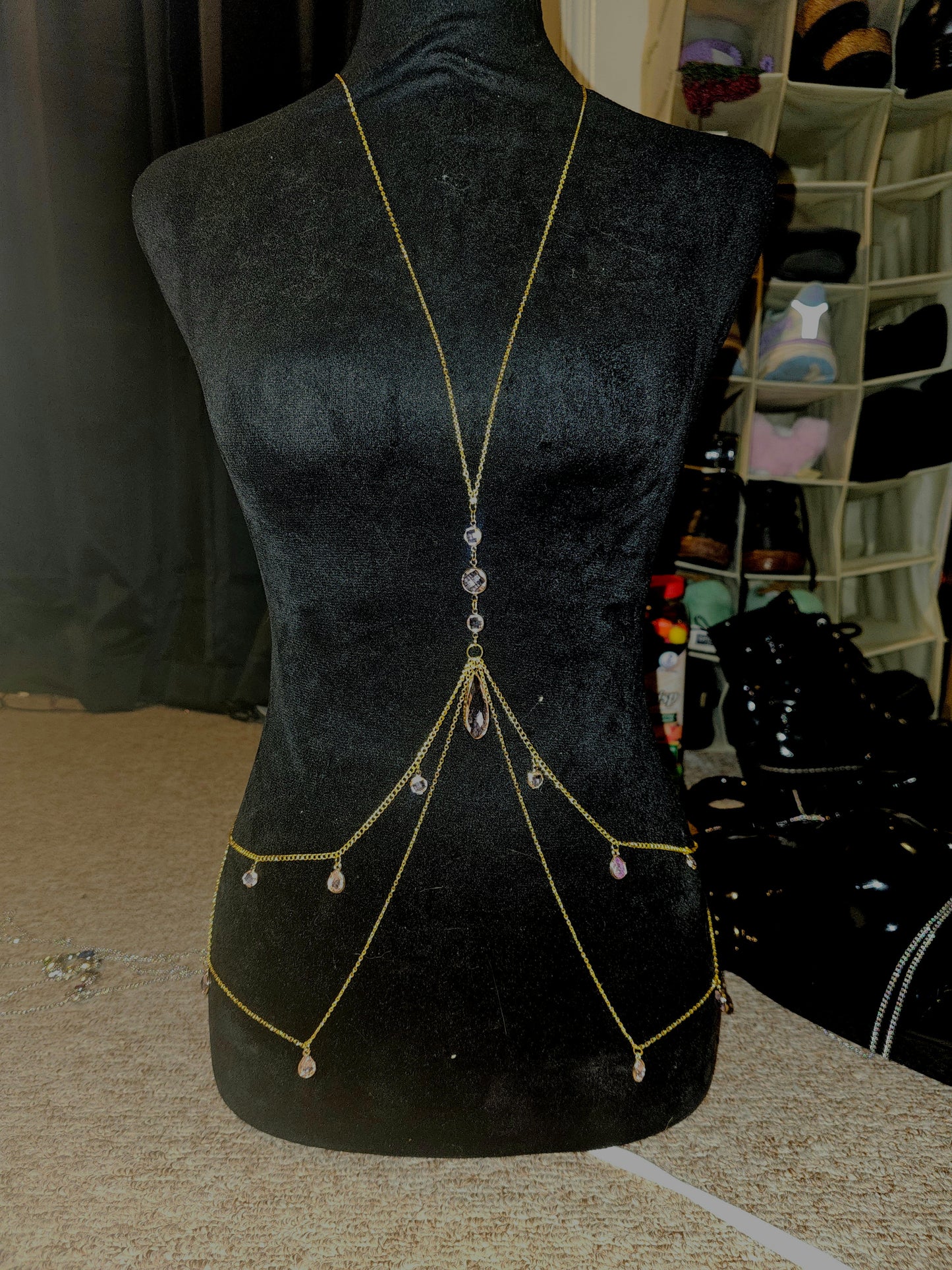 Pink and Gold Body Chain