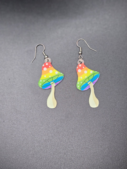 Rainbow Mushie Earrings