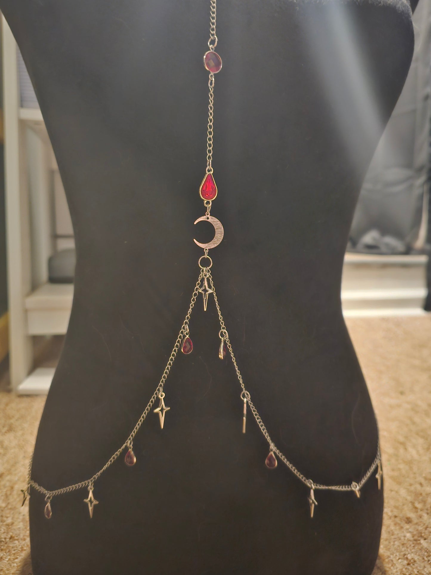 Red Moons Glow Body Chain