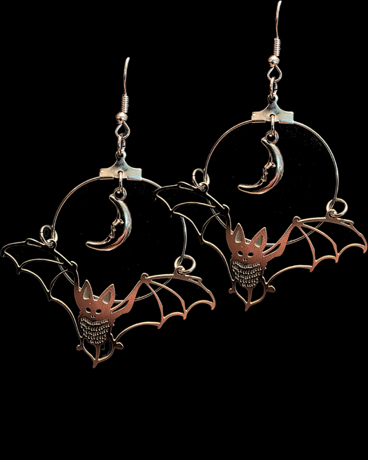 Bat Moon Earrings