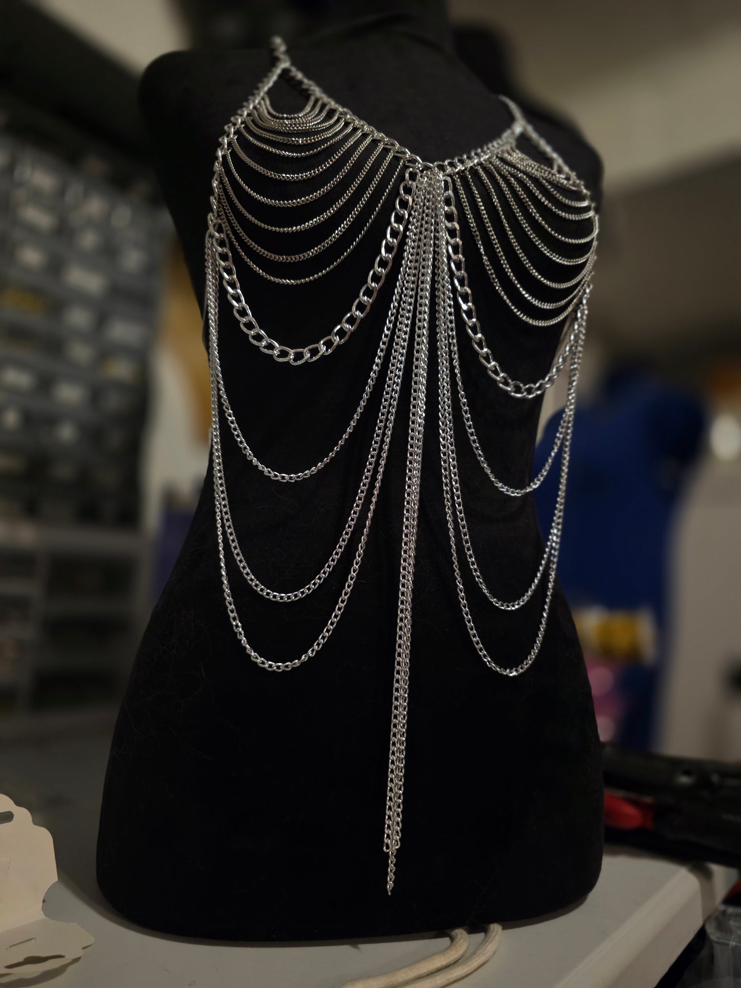 Silver Goddess Body Chain