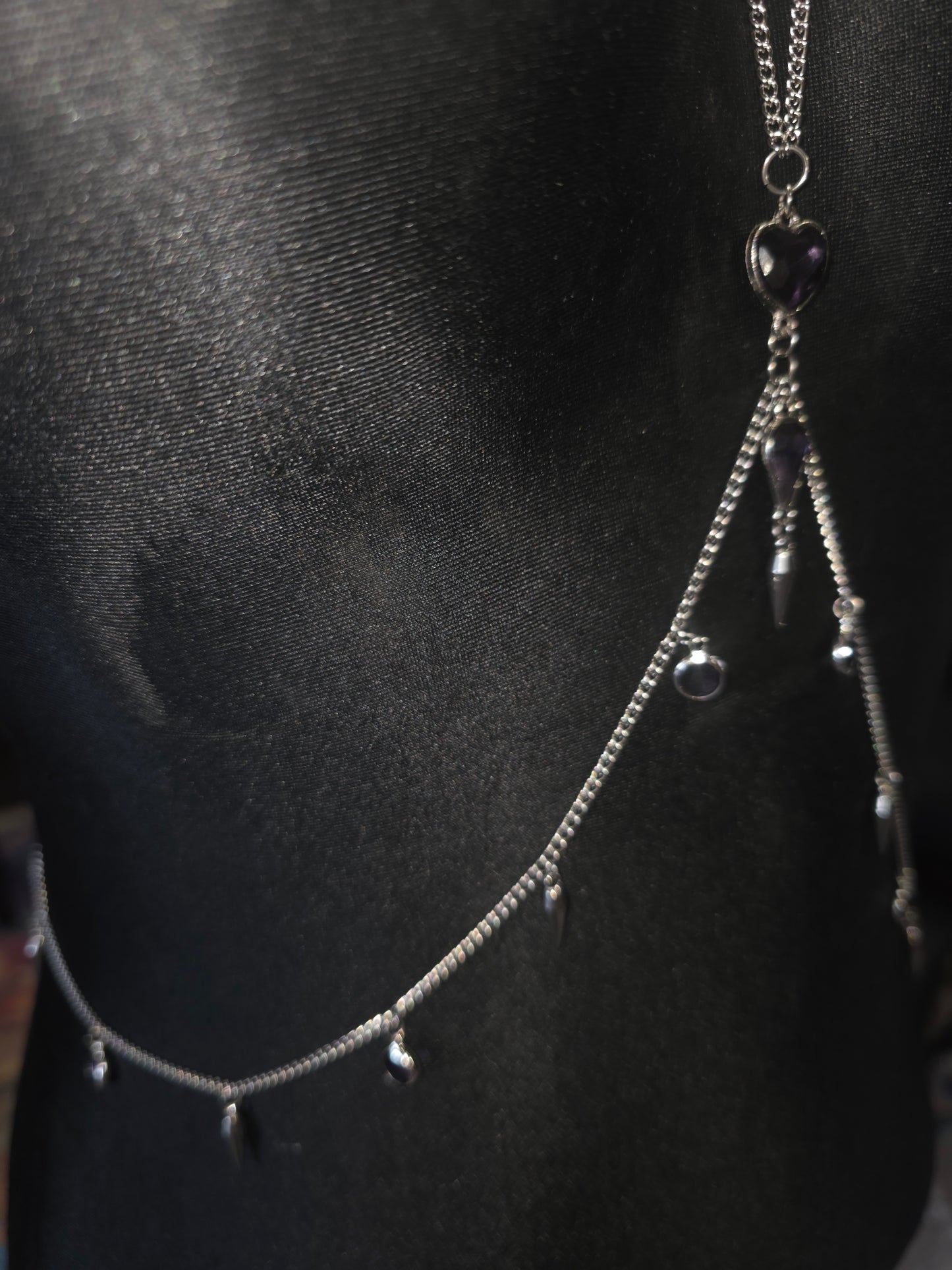 Simple Amethyst Body Chain