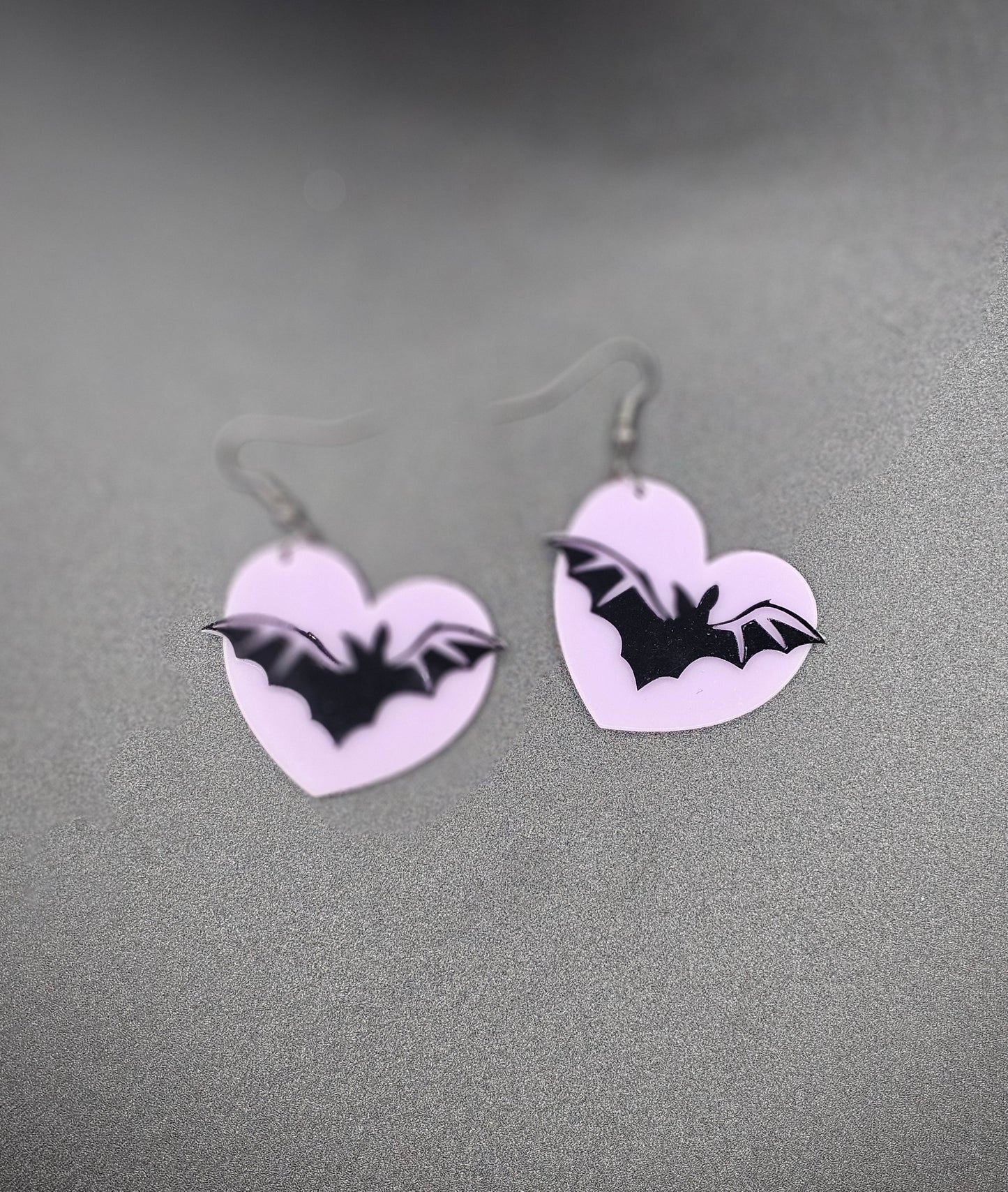 Bat Heart Earrings