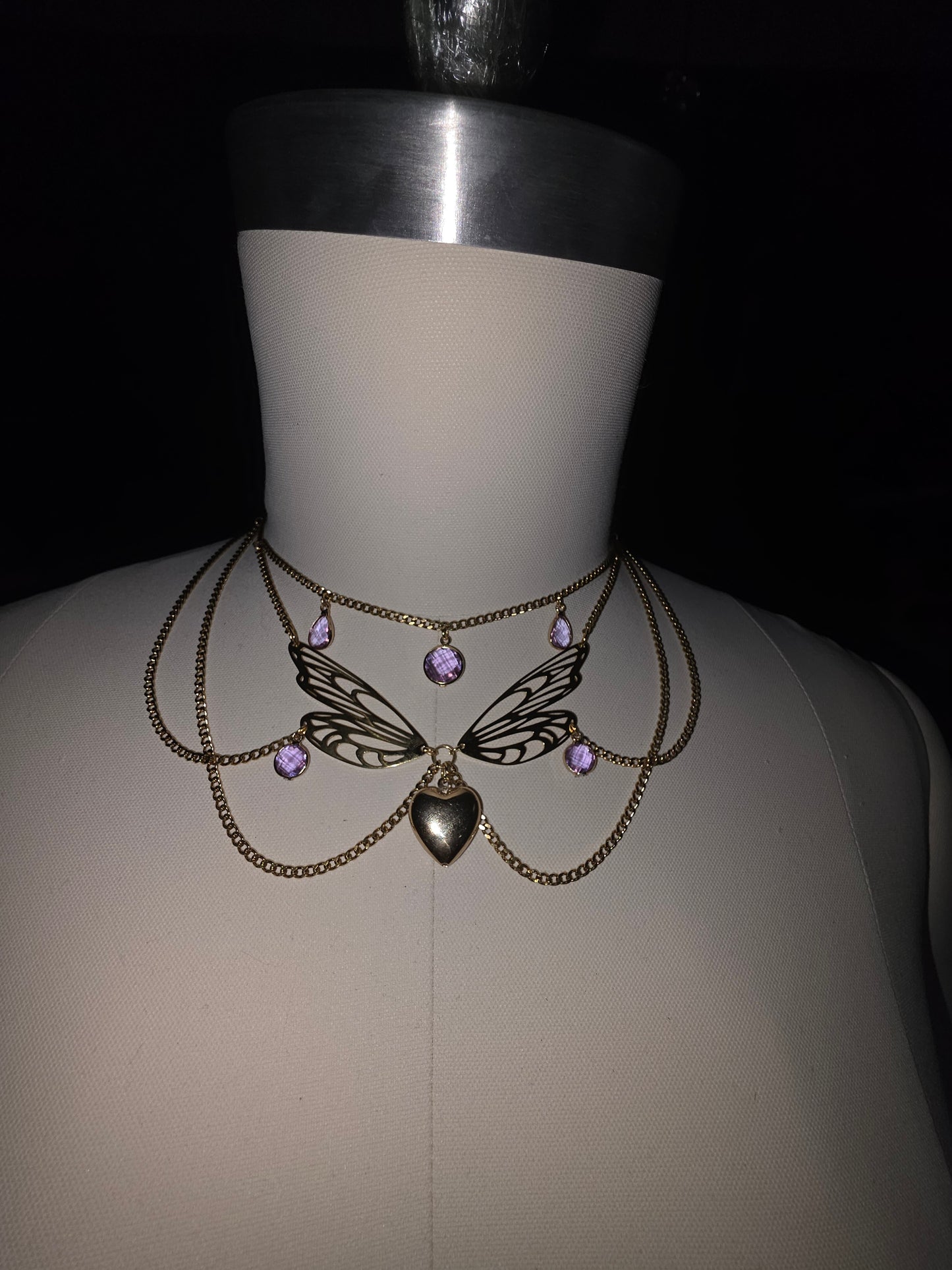 Lavender Lace Dreams Fairy Necklace