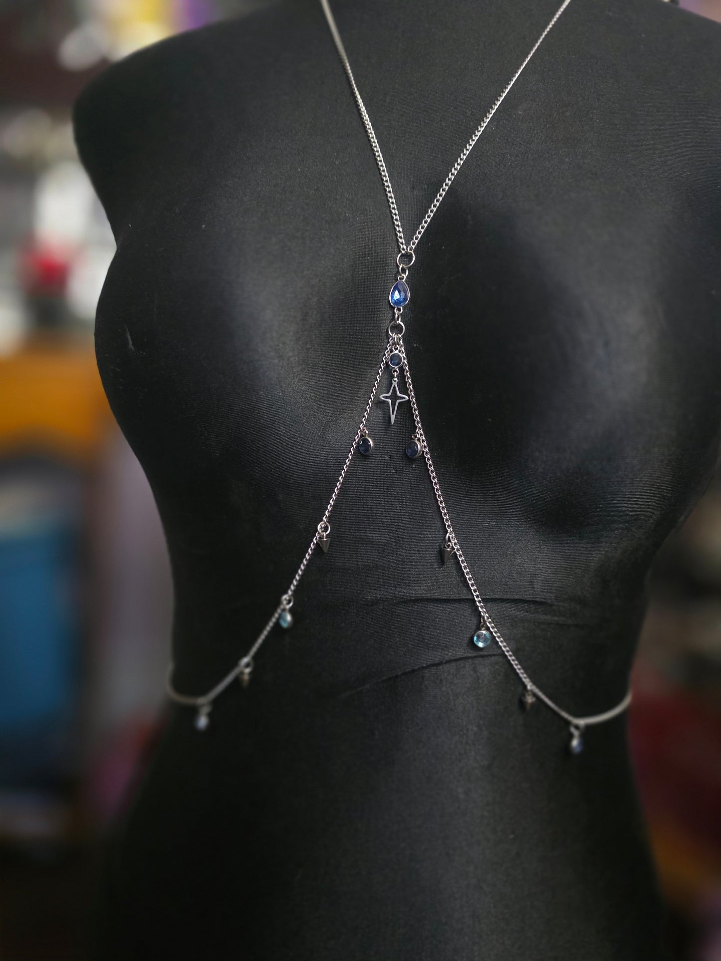 Blue Light Sparkle Body Chain