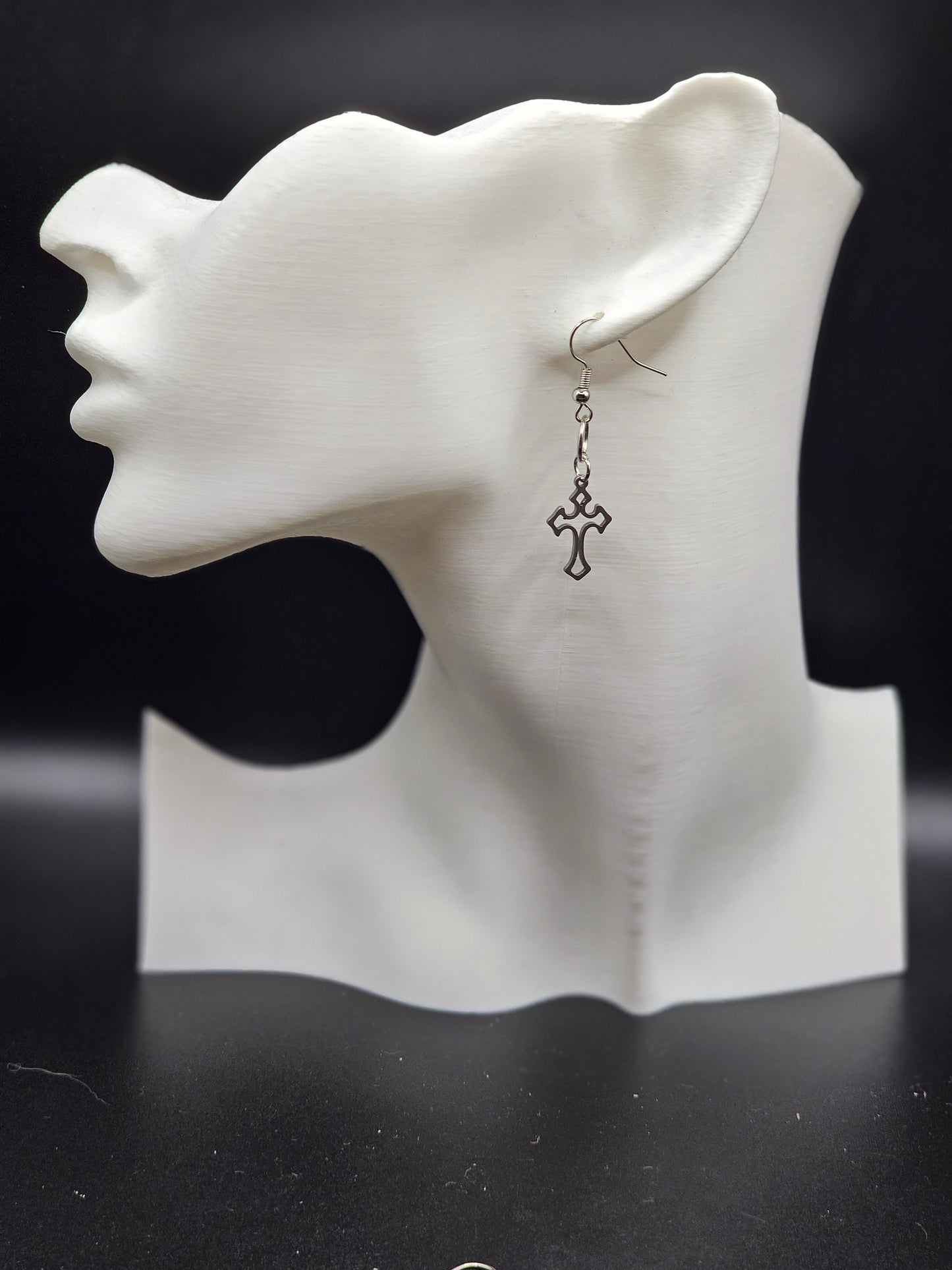 Small Cross Gothic Earrings