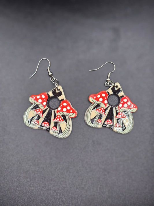 Mushroom Planchette Earrings