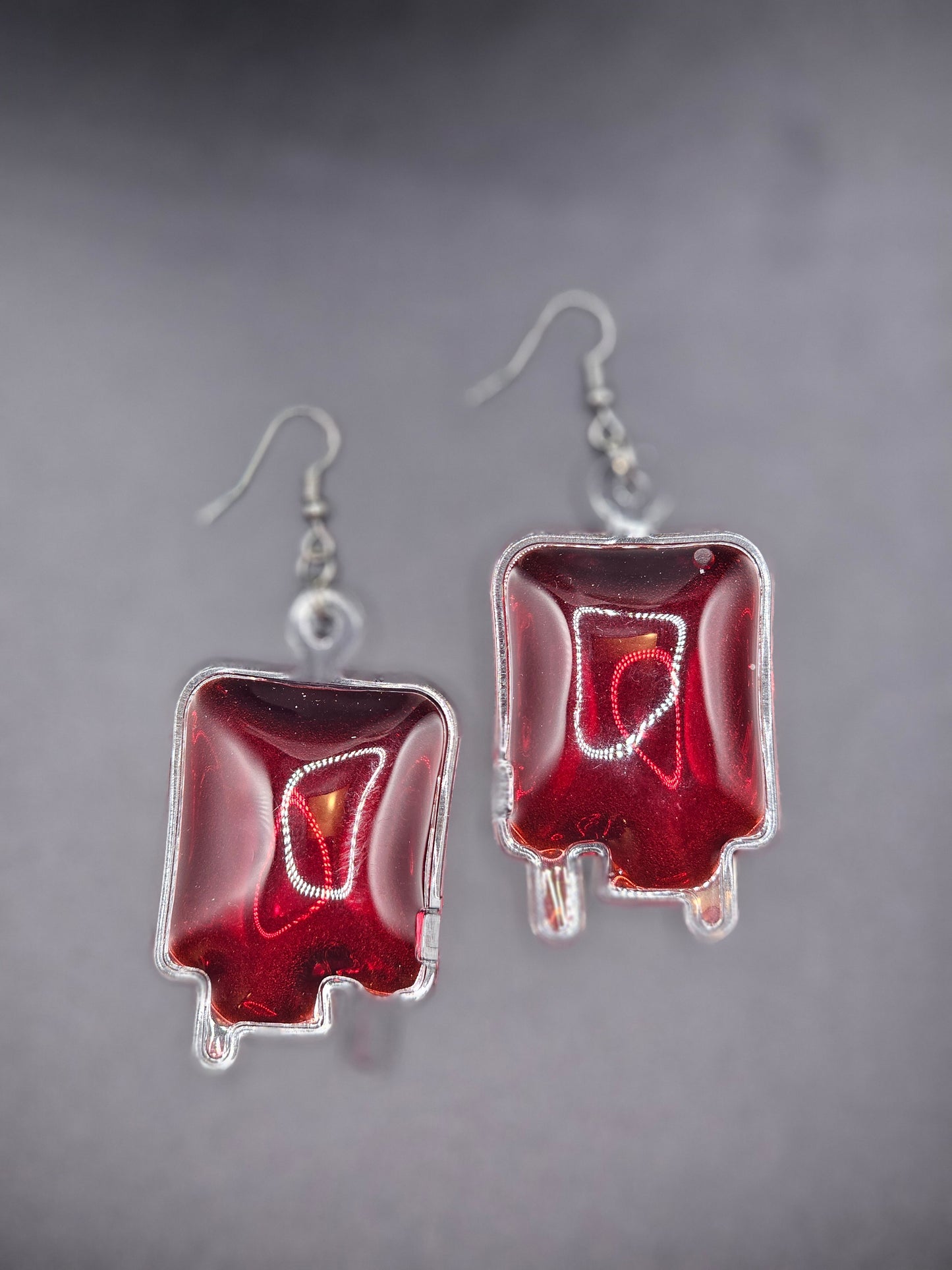 Blood Bag Earrings