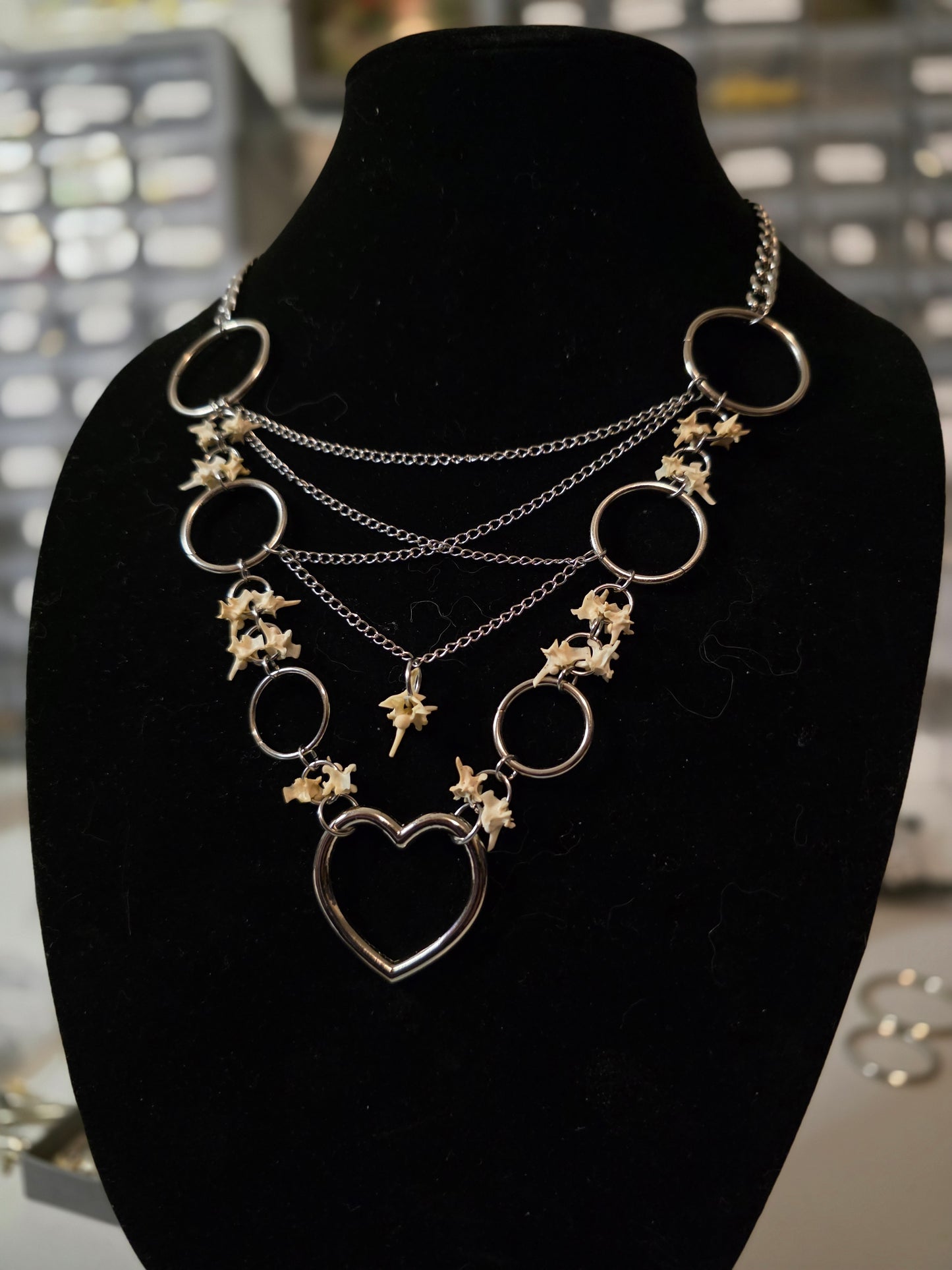 Heart Bone Corset Necklace
