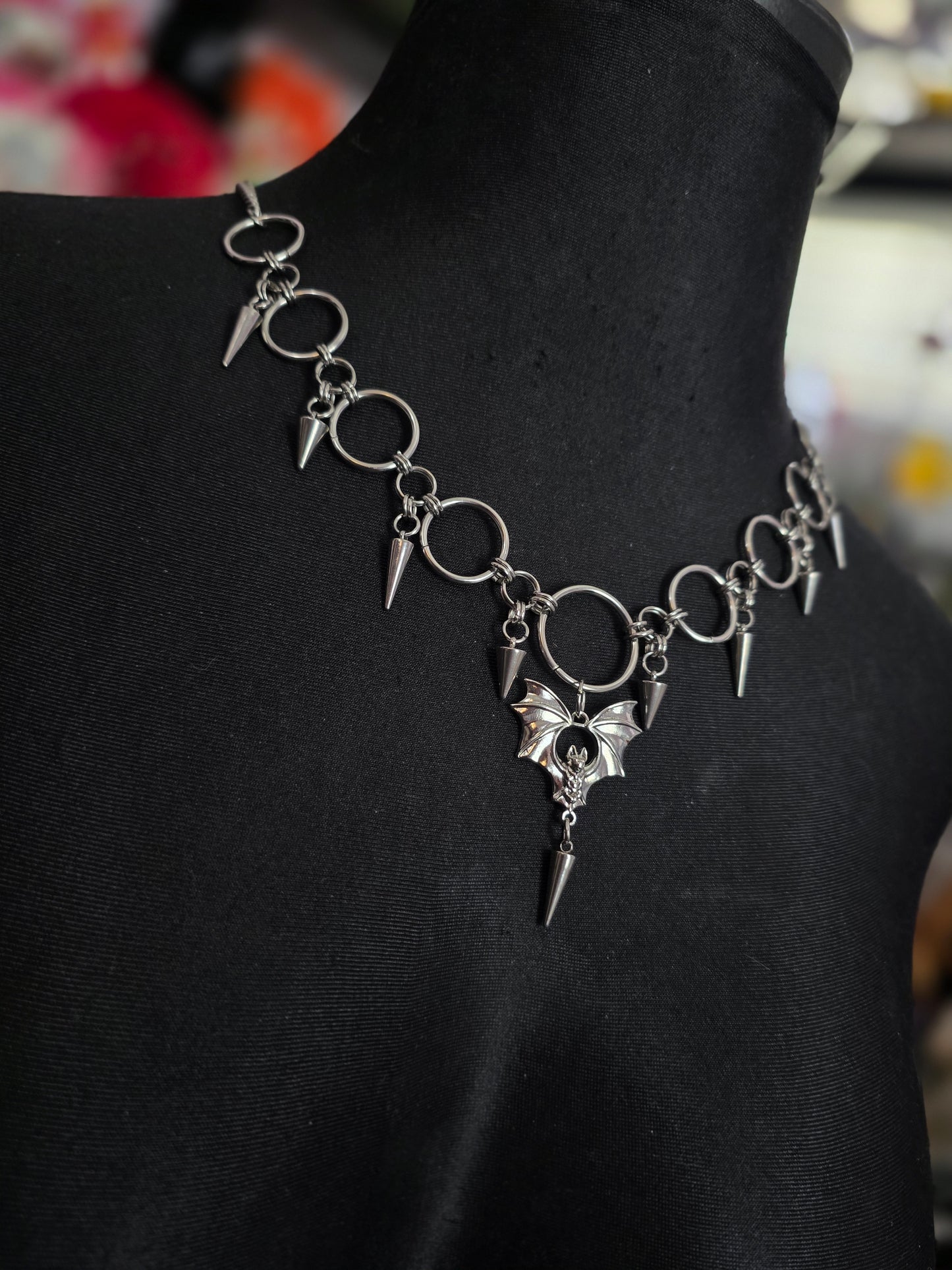 Bats and Spike Necklace