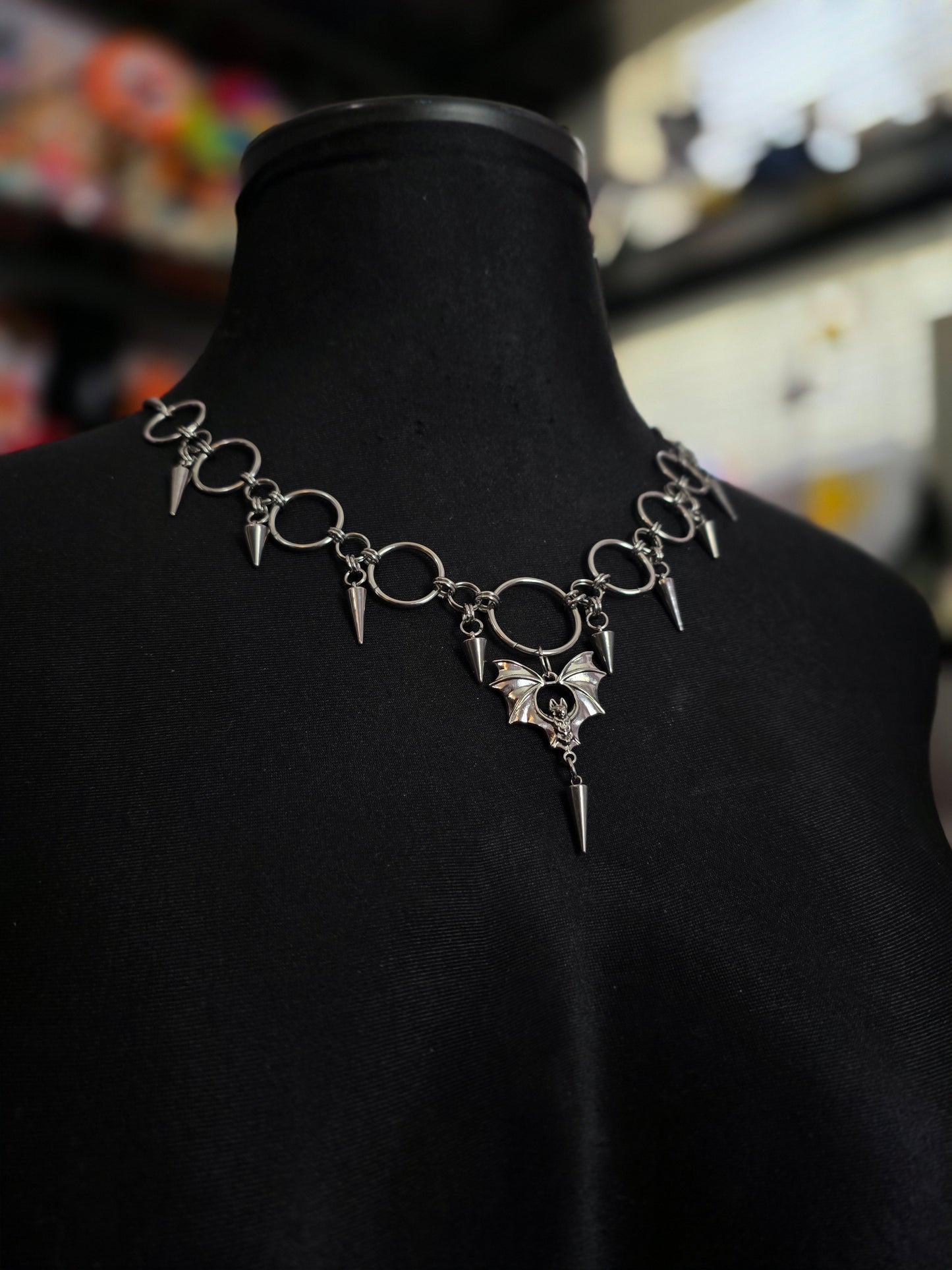 Bats and Spike Necklace