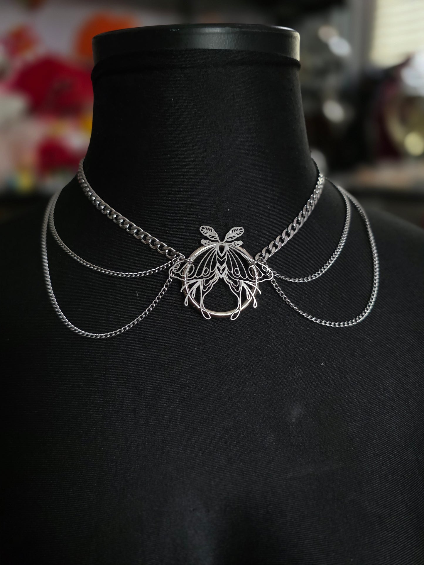 Simple Moth Necklace