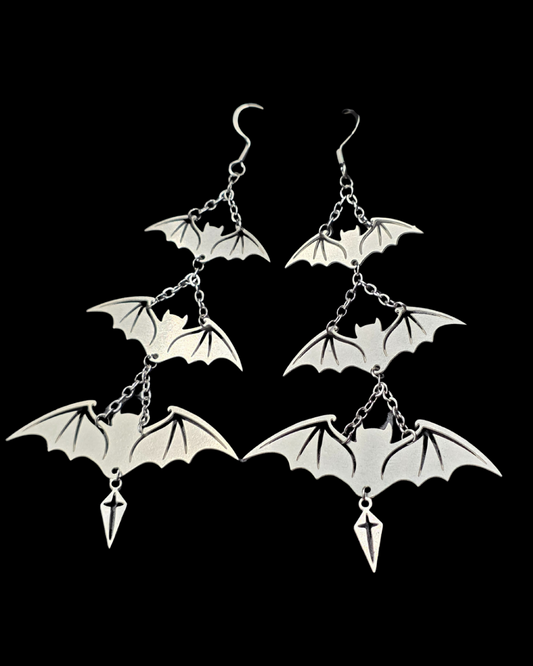 Bat Chandelier Earrings
