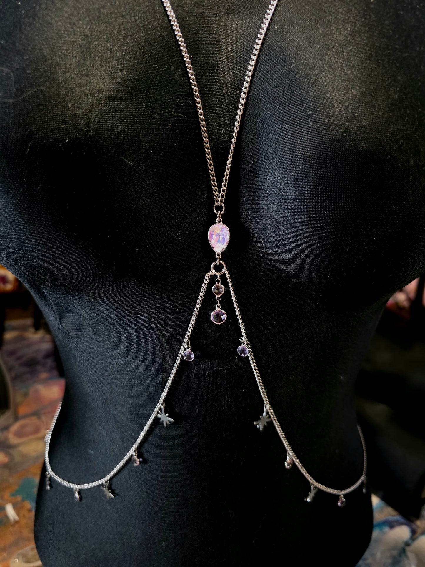 Lavender and Blush Body Chain