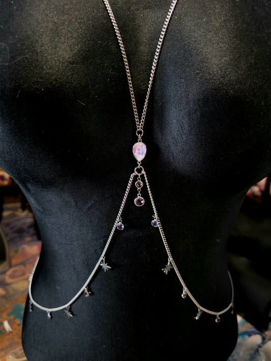 Lavender and Blush Body Chain