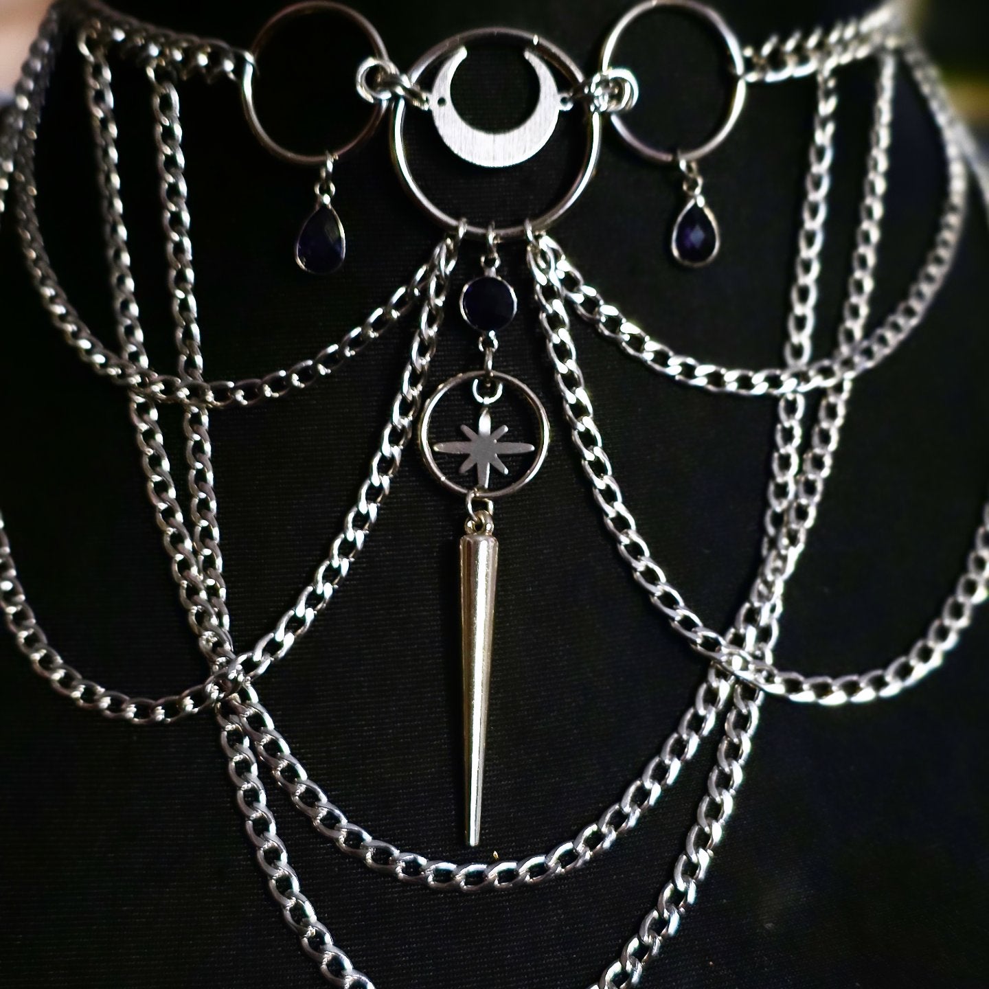 Amethyst Moon Necklace