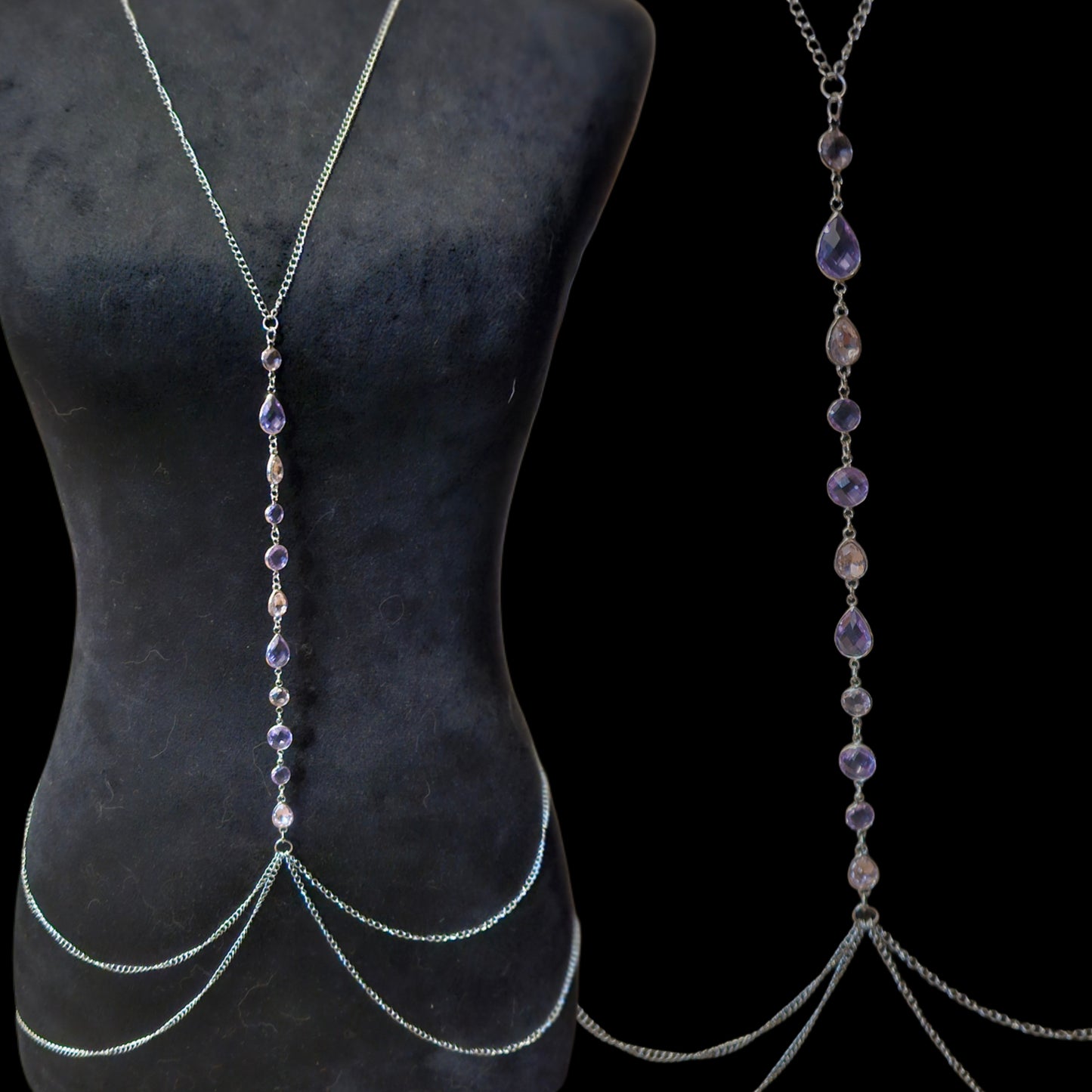 Pastel Princess Silver Body Chain