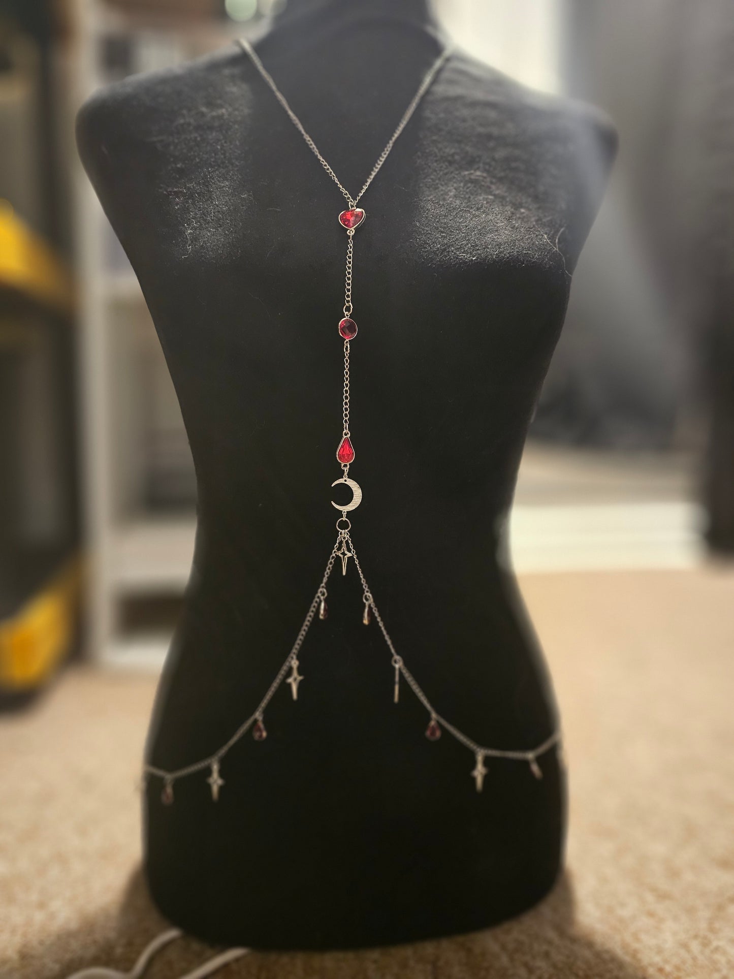 Red Moons Glow Body Chain