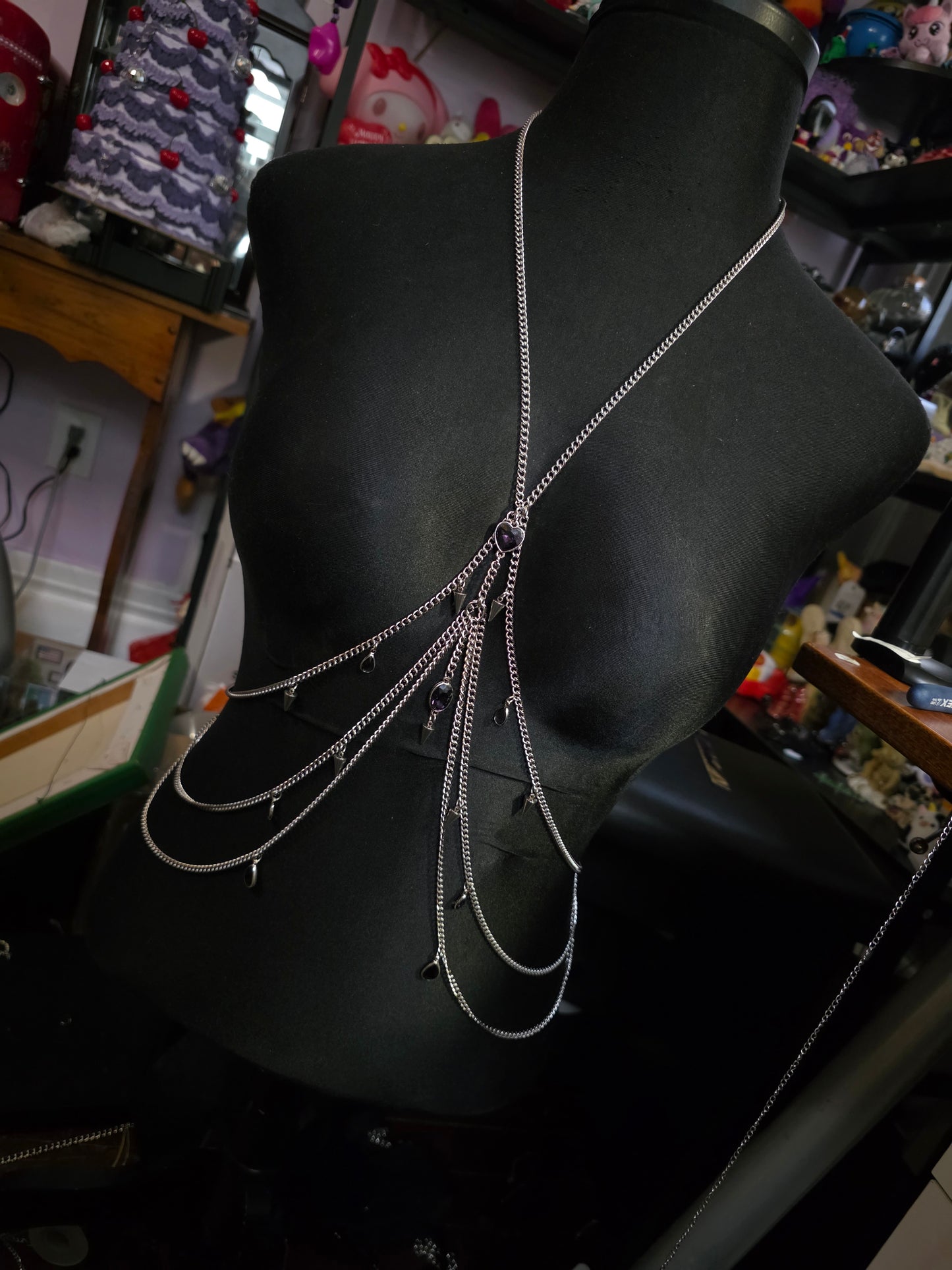 Amethyst Glow Body Chain