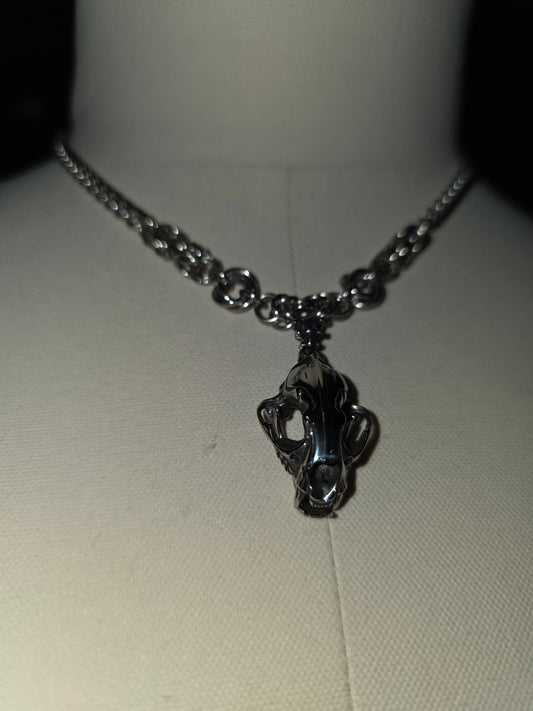 Chainmail Skull Pendant