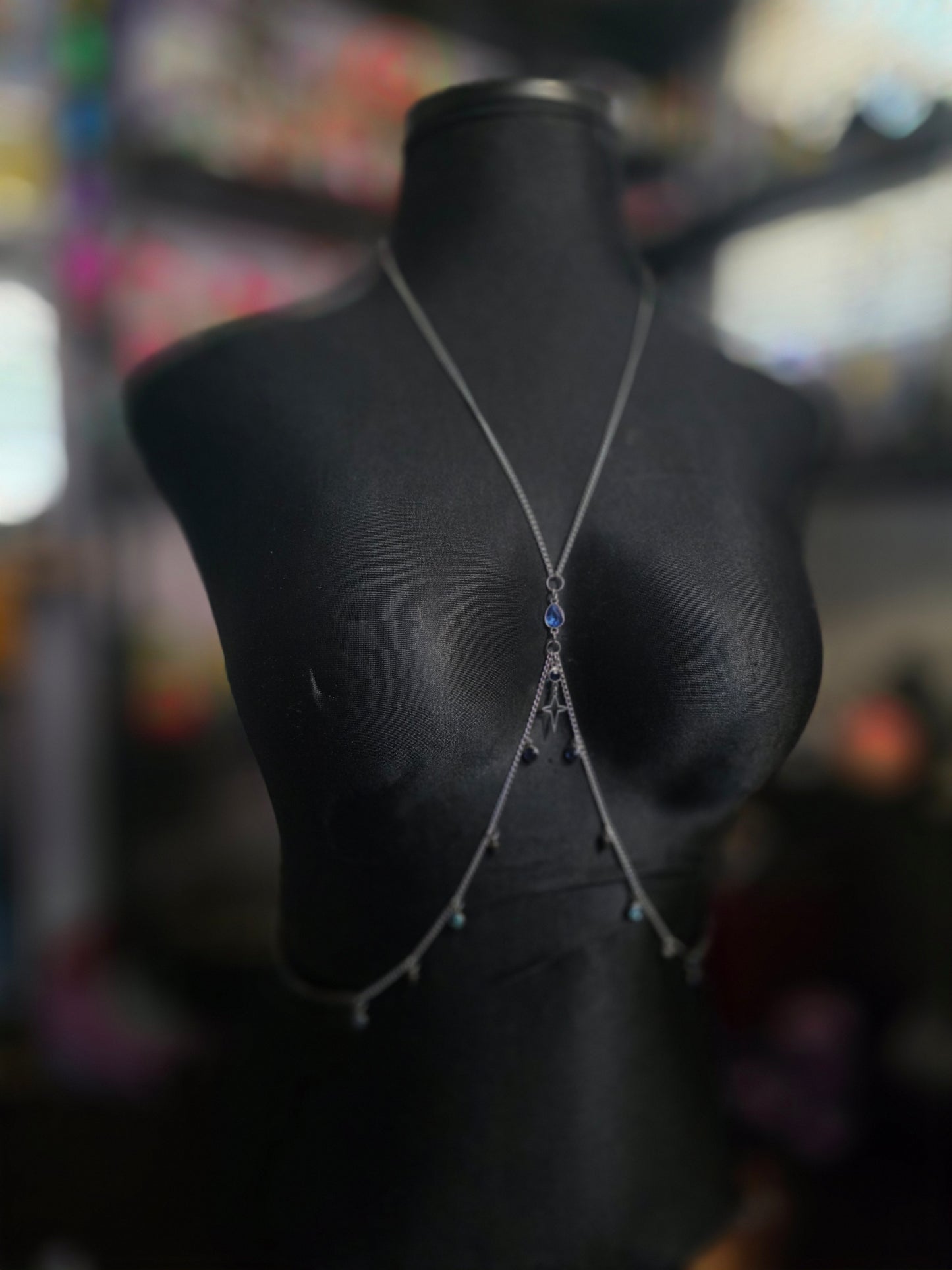 Blue Light Sparkle Body Chain