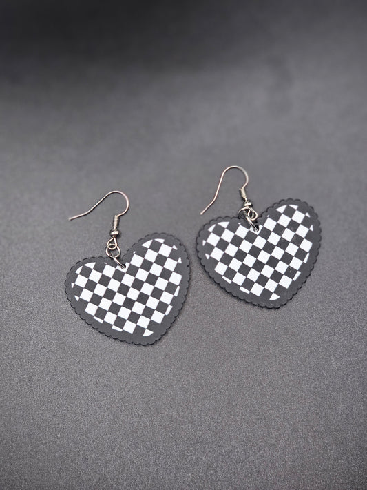 Emo Heart Earrings