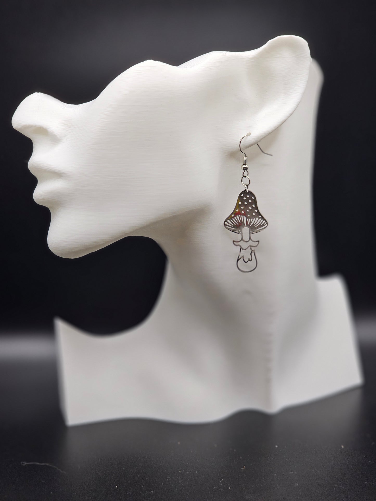 Tall Mushroom Earrings