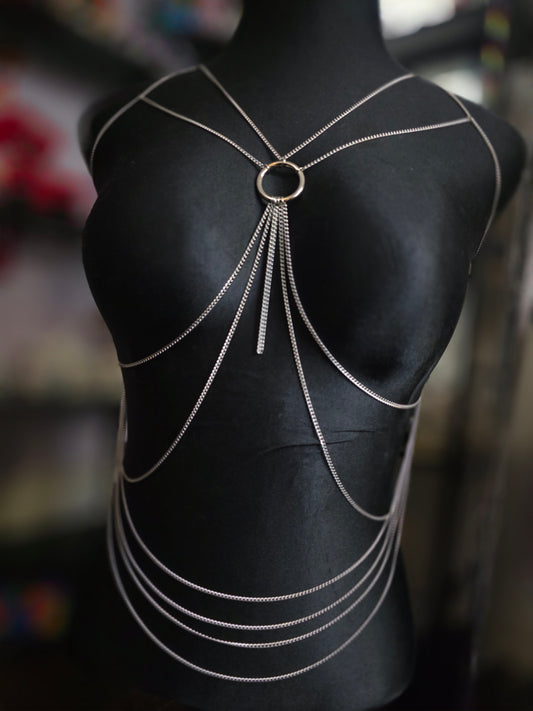 Silver Sleep Token Body Chain