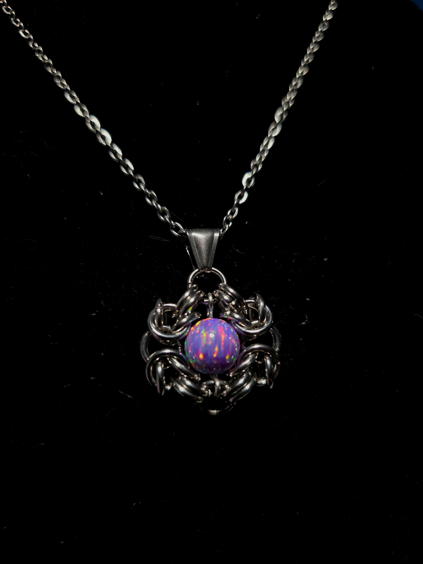 Purple Fire Opal Pendant