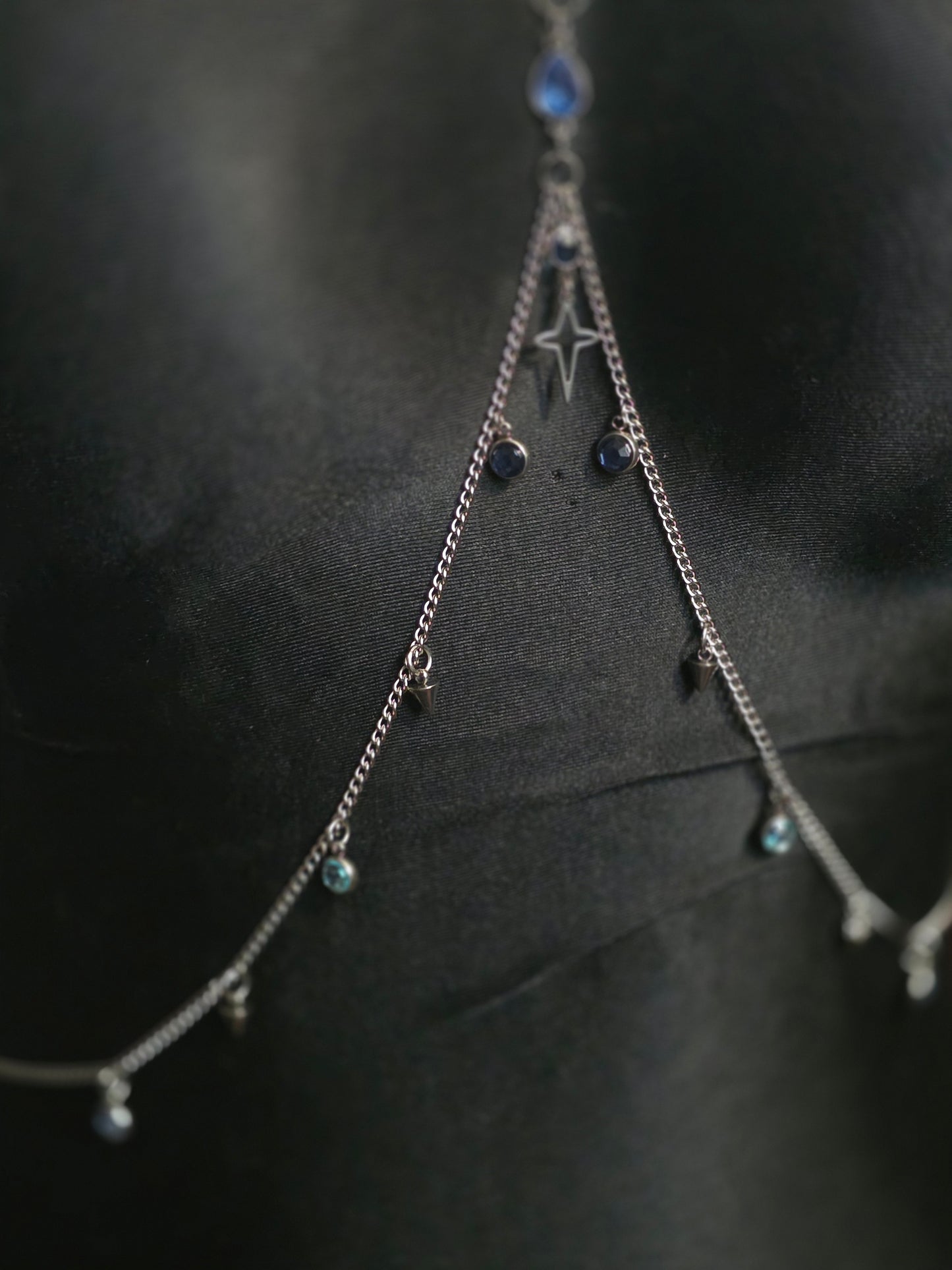Blue Light Sparkle Body Chain