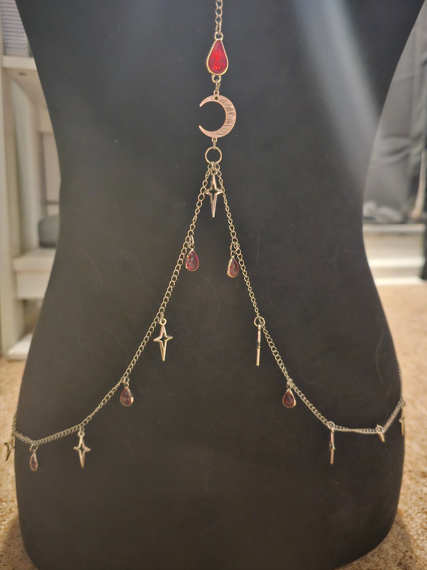 Red Moons Glow Body Chain