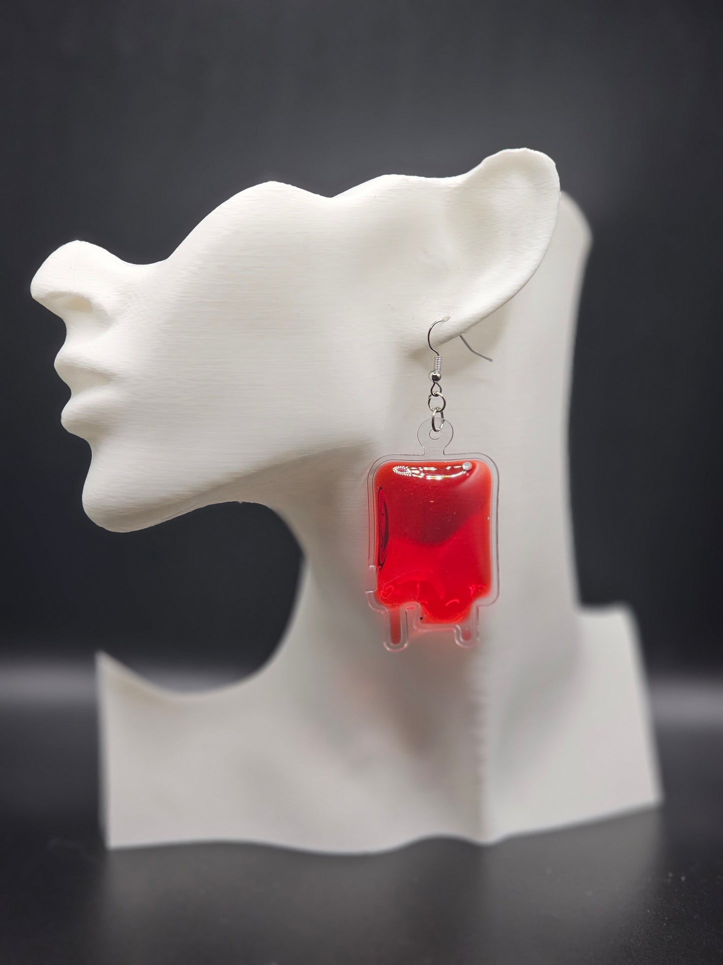 Blood Bag Earrings