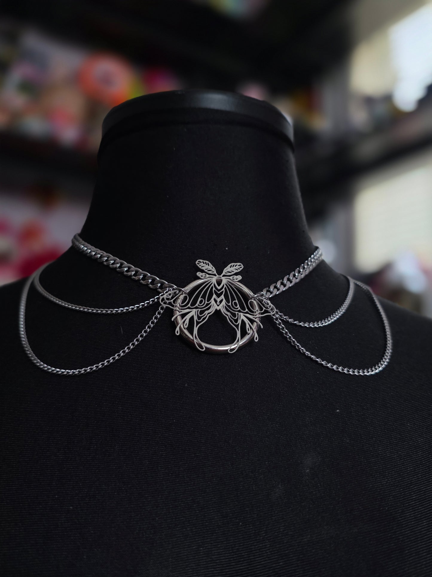 Simple Moth Necklace