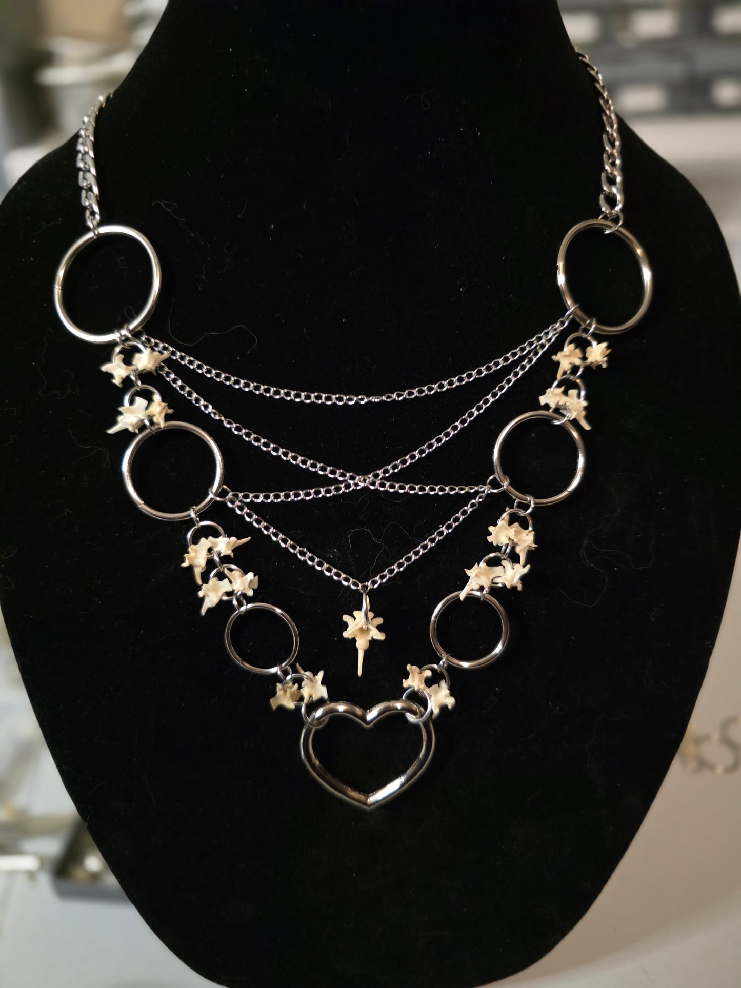 Heart Bone Corset Necklace