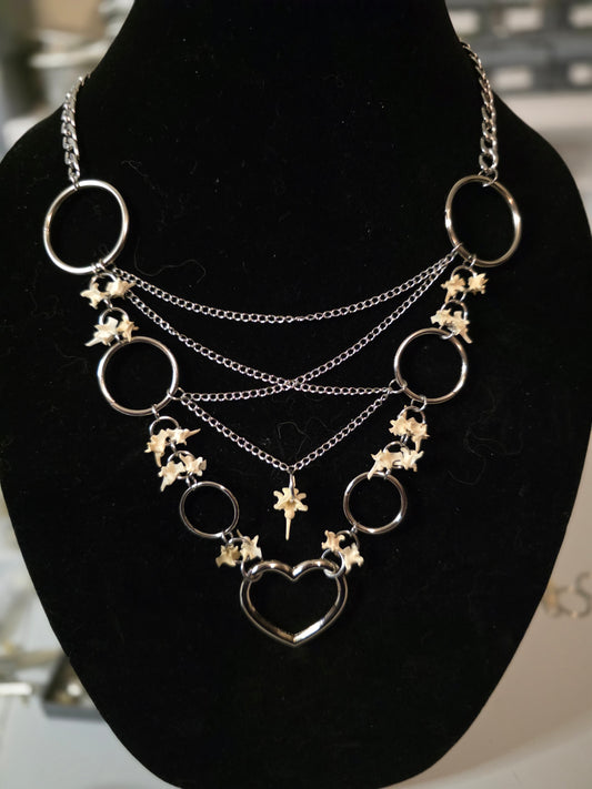 Heart Bone Corset Necklace