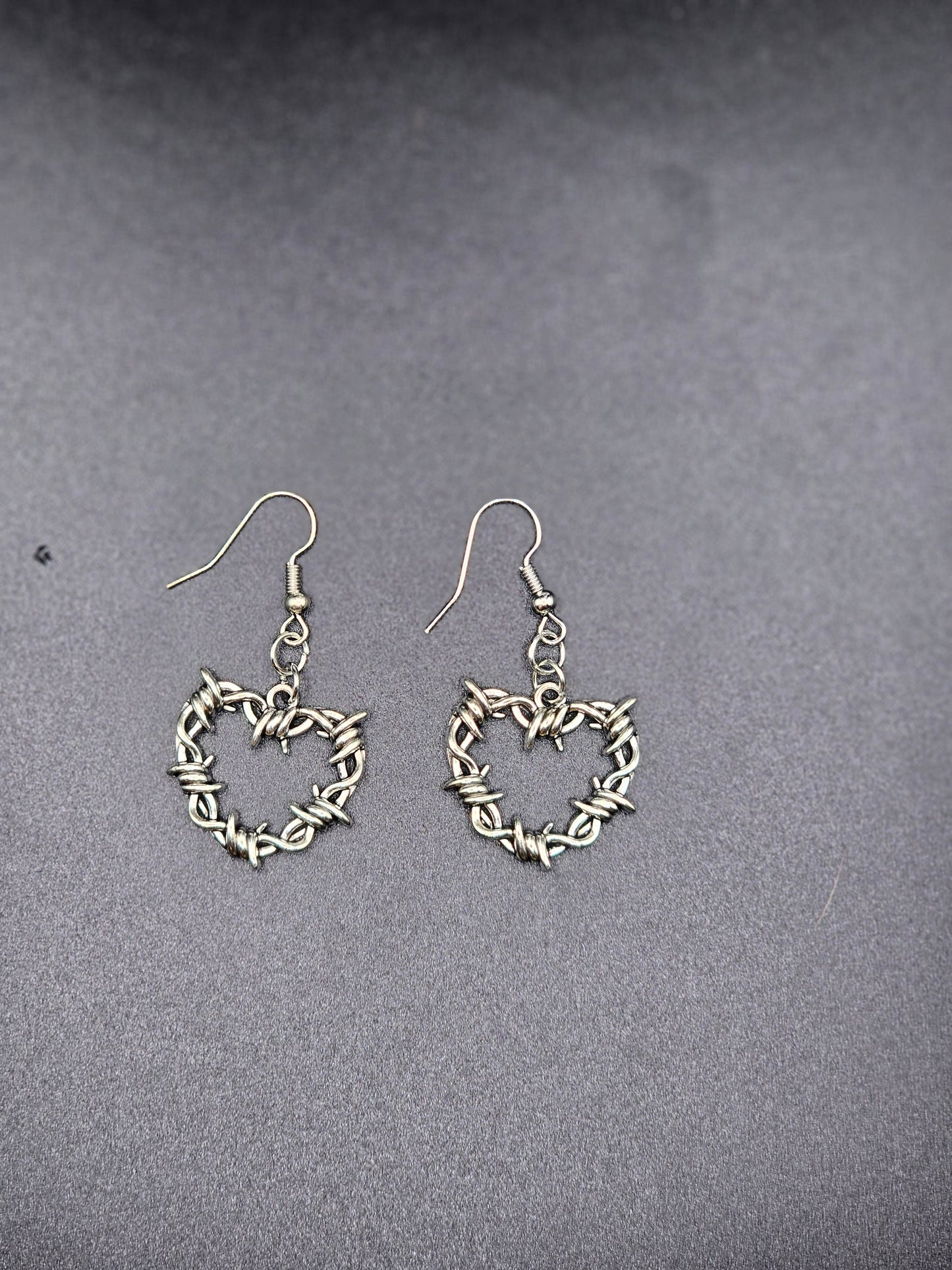 barbed heart earrings