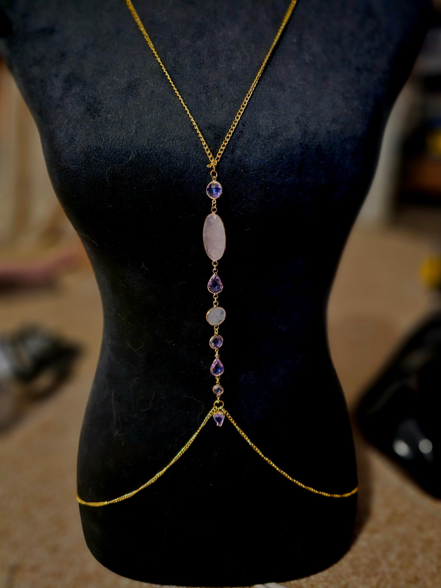 Pastel Princess Gold Body Chain