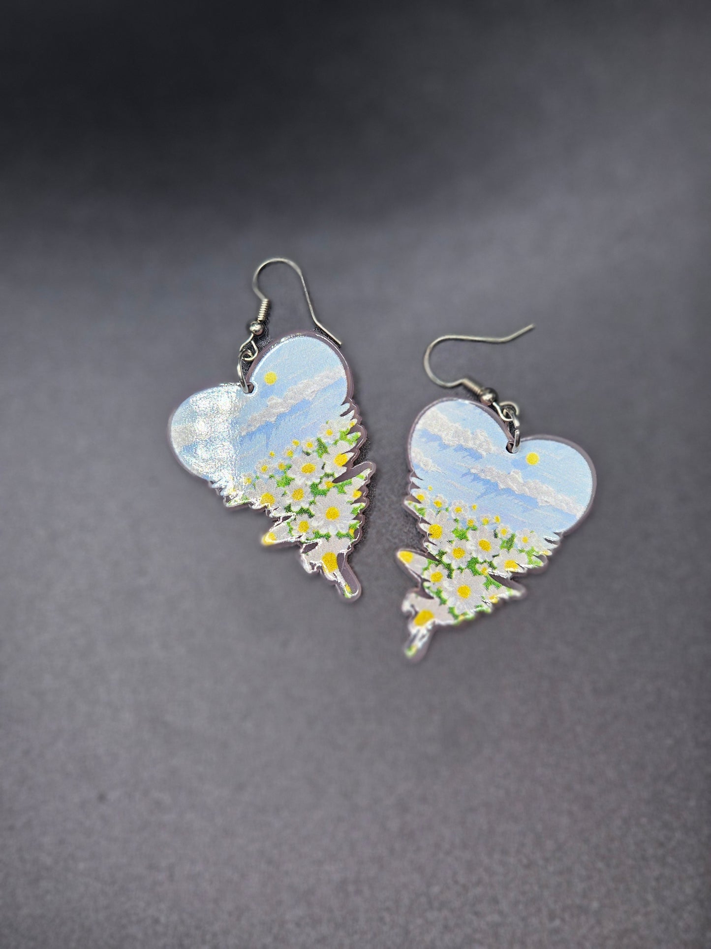 Daisy Fields Heart Earrings