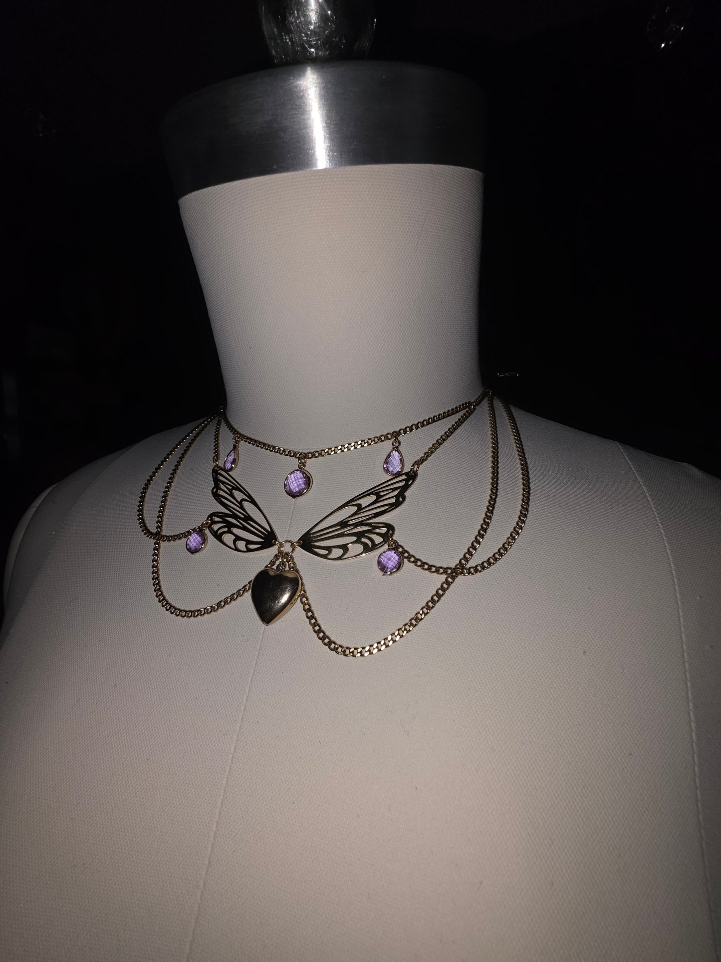 Lavender Lace Dreams Fairy Necklace