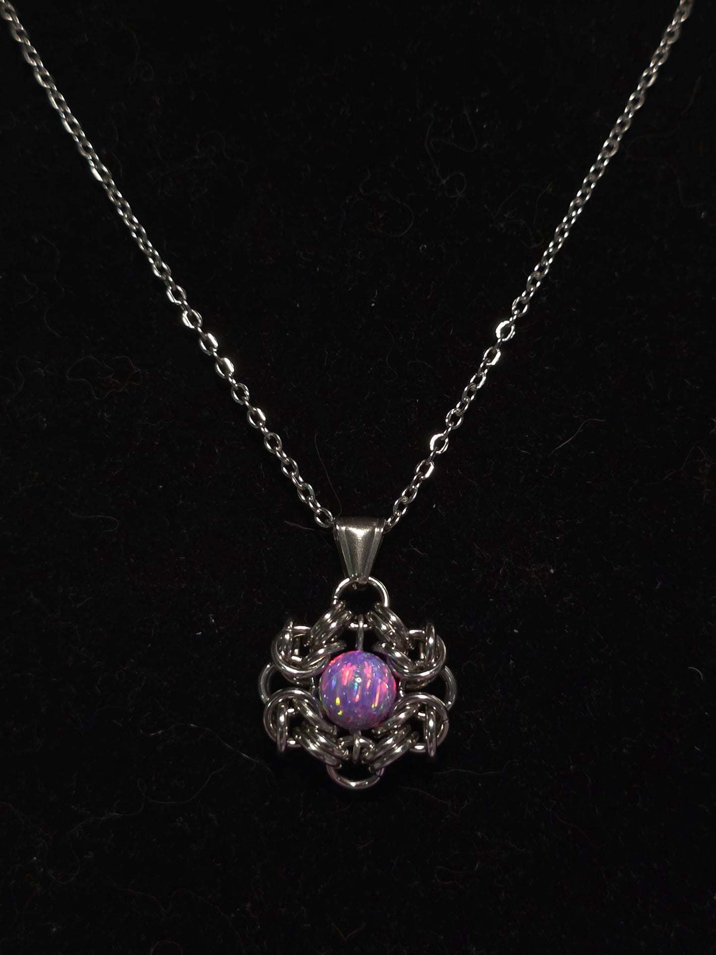 Purple Fire Opal Pendant
