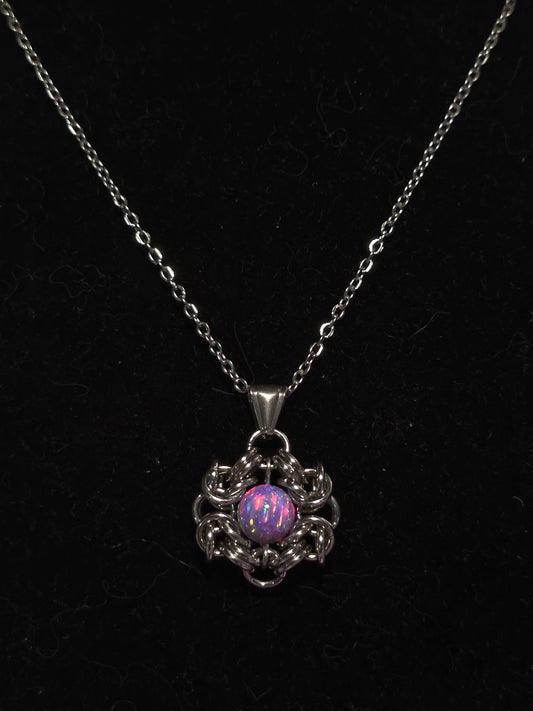 Purple Fire Opal Pendant