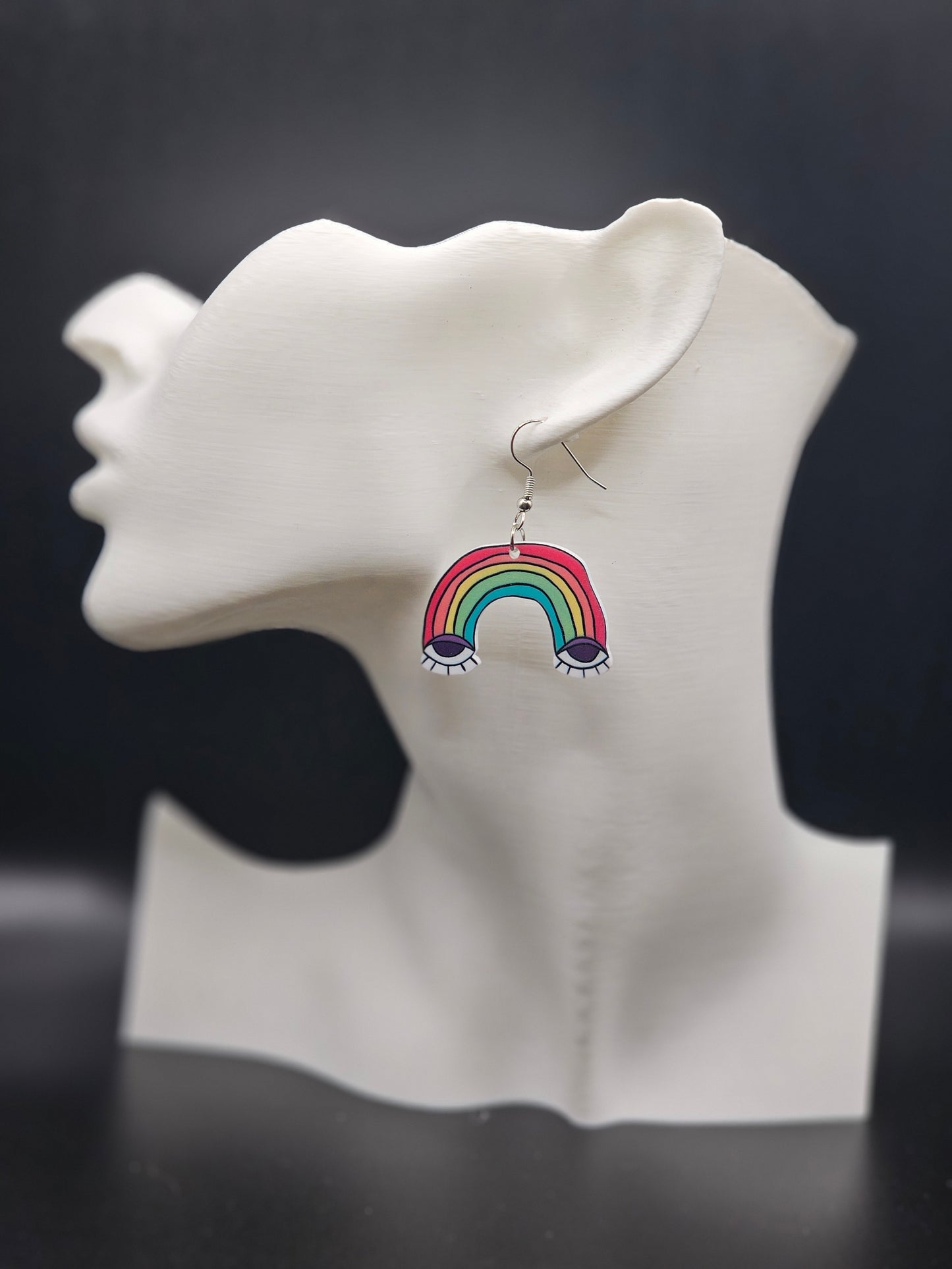 Rainbow Eye Earrings