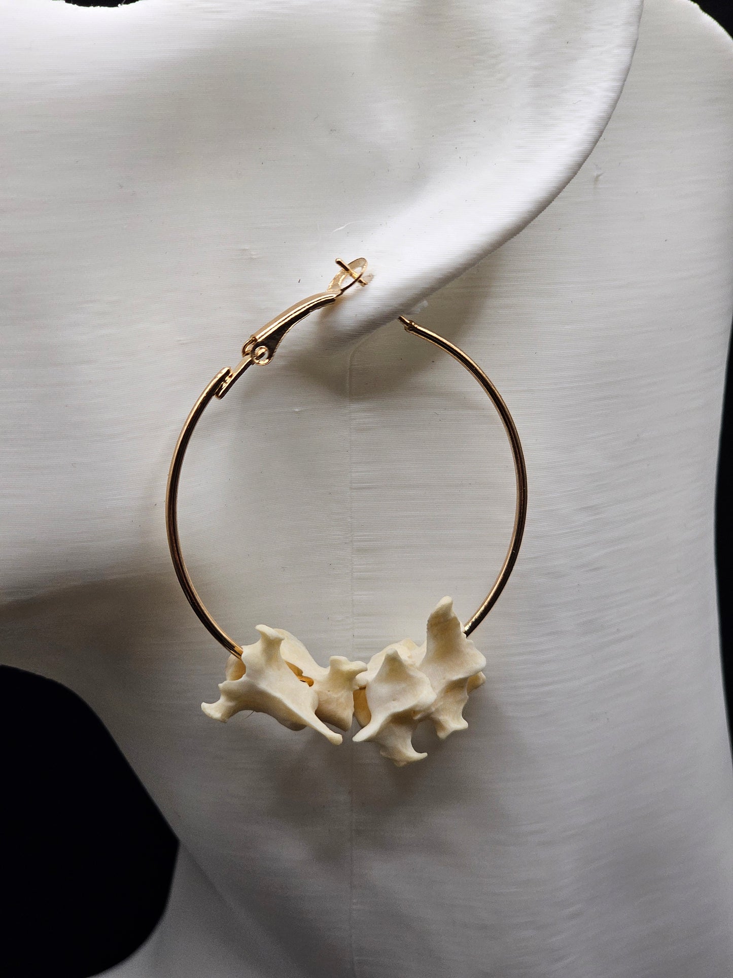 Gold Chunk Bone Hoops