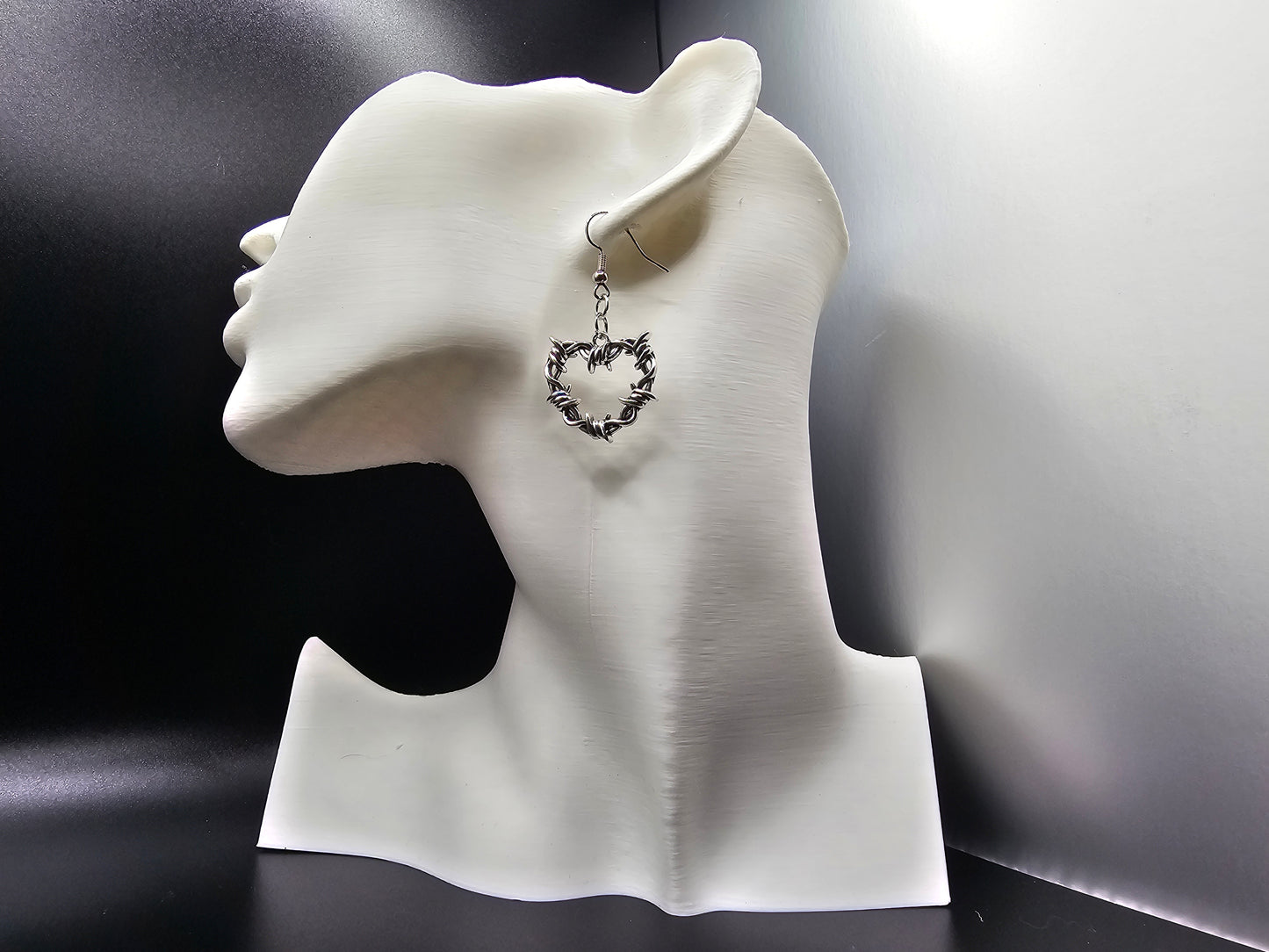 barbed heart earrings